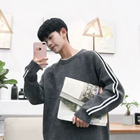 Áo len nam phiên bản Hàn Quốc của xu hướng áo len cá tính cặp đôi 2018 mới mùa đông áo hoodie rộng kiểu cách bf dài tay áo hoodie đôi