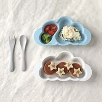 Японская пластиковая детская посуда, портативный комплект, обеденная тарелка, подарочная коробка