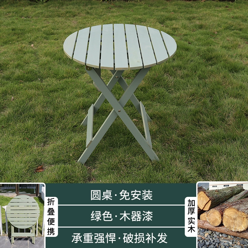 Bàn ghế gấp cho căn hộ nhỏ, bàn ăn ban công kết hợp gỗ nguyên khối đơn giản, bàn quầy di động đơn giản 