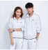 Jiamusi Square Dance trang phục thể thao trắng giản dị trang phục thể thao mùa xuân và mùa thu Nam Hàn Quốc cặp đôi áo nịt trung niên và cao tuổi lụa Hàn Quốc bộ đũi nam Bộ đồ