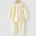 Tongtai phong cách mới May-2 tuổi trẻ sơ sinh đàn ông và phụ nữ trẻ sơ sinh bốn mùa đồ lót cotton phù hợp với quần áo khoác hai mảnh phù hợp - Quần áo lót Quần áo lót