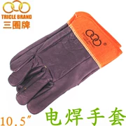 Công cụ ba vòng Thượng Hải Huiyi Găng tay hàn ngắn Găng tay bảo hộ bằng da Găng tay chịu lực 10,5 - Bảo vệ xây dựng
