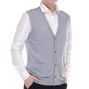 Trung niên len vest nam cardigan trung niên cộng với kích thước cashmere vest cha mặc áo len mỏng tuổi vest