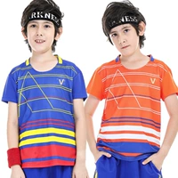 2019 quần áo trẻ em nam bóng bàn mới phù hợp với quần áo thể thao quần vợt ngắn tay nhanh khô - Thể thao sau bộ adidas nữ mùa đông