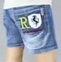 Trai quần short denim quần 2018 mùa hè phần mỏng trẻ em lớn lỏng đàn hồi nóng quần năm quần 3 quần giản dị quan ao babi