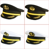 Морской работник Большой блок моряк Большой Брим Шляпа Капитан Уайт Большие блоки выполнены в этикете