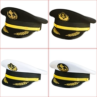 Морской работник Большой блок моряк Большой Брим Шляпа Капитан Уайт Большие блоки выполнены в этикете