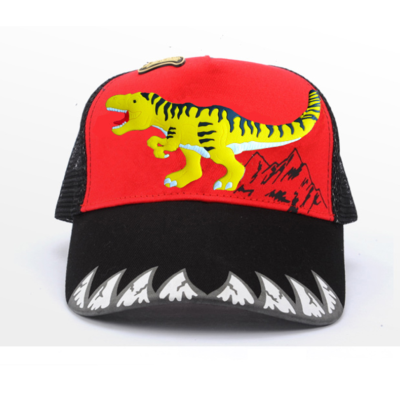 3D T-Rex COTTON HATDinosaur hat Boy children Hat tide 2021 spring and autumn summer Treasure hat pure cotton Sun hat bonnet