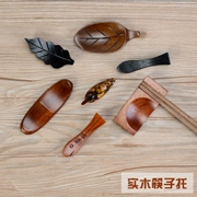 Người giữ đũa Nhật Bản chủ sở hữu đũa gỗ rắn Nhà bếp nhà hàng đặc biệt Bộ đồ ăn giữ đũa - Đồ ăn tối