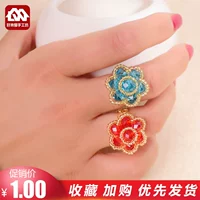 Handmade đính cườm nhẫn tự làm dệt pha lê hạt cườm vòng tay nữ đồ trang sức lỏng hạt trang sức làm vật liệu gói nhẫn nữ