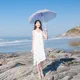 2020 bà bầu váy mùa hè mới kích thước lớn của phụ nữ giữa chiều dài lông tua váy bãi biển thủy triều mẹ dây đeo váy - Áo thai sản
