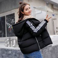 2018 mùa đông mới xuống bông pad phụ nữ ngắn trùm đầu sinh viên bông Hàn Quốc phiên bản của mỏng áo khoác thời trang bông nhỏ áo khoác áo phao sát nách nữ