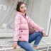 2018 mùa đông mới xuống bông pad phụ nữ ngắn trùm đầu sinh viên bông Hàn Quốc phiên bản của mỏng áo khoác thời trang bông nhỏ áo khoác áo phao sát nách nữ Bông