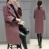 Chống mùa giải phóng mặt bằng mùa thu và mùa đông áo len nữ phần dài Hàn Quốc phiên bản 2018 new loose Hepburn gió áo len Trung bình và dài Coat