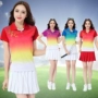 Hàn Quốc lụa trắng nhóm quần vợt phù hợp với váy chống nữ cao eo thể thao váy vuông nhảy quần - Trang phục thể thao bộ thể thao nữ đẹp 2020