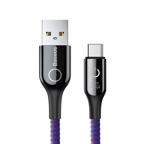 VioletBaseusUSBType-CandiphoneCableSmartPowerOffCable