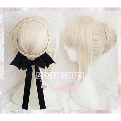 taobao agent AOI has a dull Fate black -based Saber's mysterious heroine X Alter hair cosplay wig