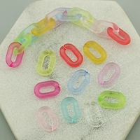 DIY Ювелирные аксессуары акриловый пластиковый прозрачный цвет 10*15 открытое кольцо комбинированная цепь цепь 100 цена
