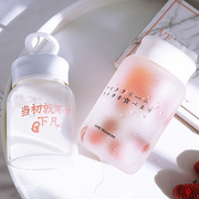Hàn Quốc phiên bản của cốc thủy tinh tay sáng tạo dễ thương cốc nhỏ Hàn Quốc nữ sinh viên cốc xách tay chai hoa trà tươi