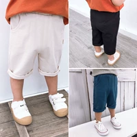 Quần short bé trai mùa hè mỏng bé quần mùa hè quần thể thao trẻ em cotton Hàn Quốc trẻ em nước ngoài năm quần - Quần quần ống loe cá tính bé gái