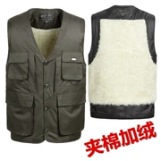 Áo vest mùa đông dày ấm áp cho nam cộng với áo nhung bông vest vest ông nội nam vest