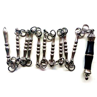 Из нержавеющей стали, бамбуковый, 1.5м