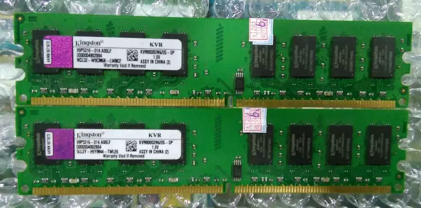 Память для настольного ПК Kingston DDR2 800 2ГБ KVR800D2N6/2G