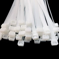 Высококачественные белые пластиковые нейлоновые мощные кабельные стяжки, 4×150мм