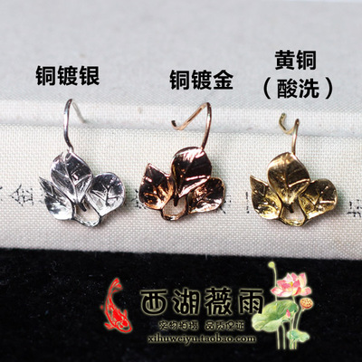 taobao agent Brass copper earrings, Chinese hairpin, accessory, 18mm, gold and silver