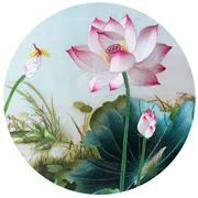 []】 Thêu thêu diy người mới bắt đầu kit lotus flower thêu kim hướng dẫn