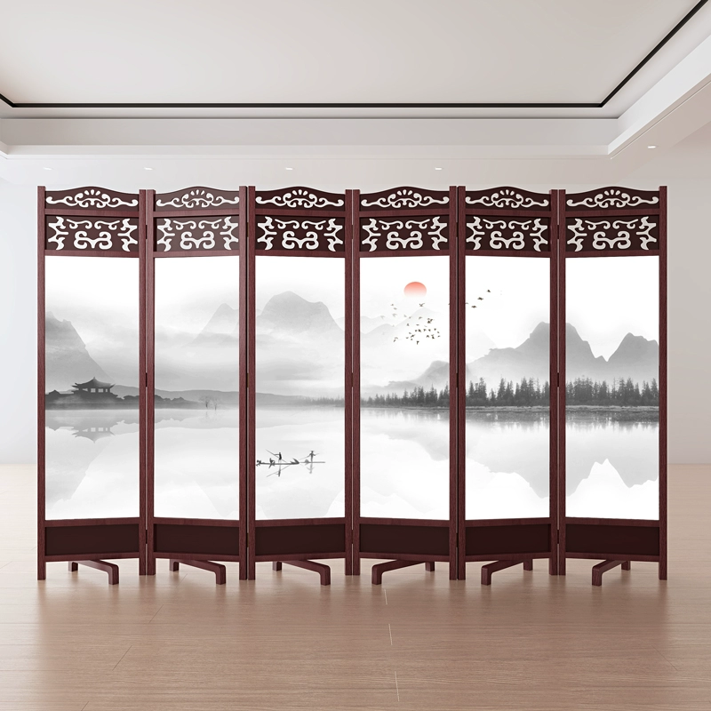 Tùy chỉnh hiện 
            đại đơn giản bằng gỗ nguyên khối vách ngăn phòng ngủ phòng khách khách sạn văn phòng gấp di động Trung Quốc gấp màn hình lối vào vách phòng khách đẹp vách ngăn bằng gỗ 