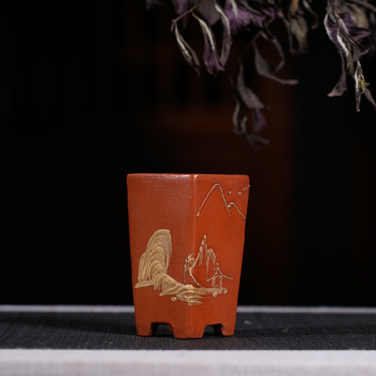 Sớm màu tím cát chậu hoa nhỏ văn hóa di tích những điều cũ tím bùn sơn chậu hoa nhỏ cộng hòa của Trung Quốc đồ cổ bộ sưu tập đặc biệt cung cấp