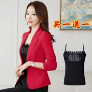 Mùa thu đông phiên bản Hàn Quốc của bộ đồ mới giảm béo mỏng phù hợp với áo sơ mi nữ dài tay ngắn đoạn phù hợp với khí chất hoang dã áo khoác giản dị