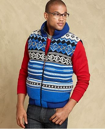 Tommy Mỹ mua mùa thu và mùa đông ấm áp Áo len nam bằng len cotton vest vest / vest màu xanh mới - Lót