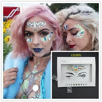 Склейка для лица Jewels EDM Музыкальный фестиваль макияж специальное лицо алмазооооплачивание алмазного лица