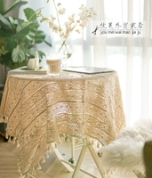 Кружева кофейное столик ткань сетка красная ретро -ретро маленький круглый столик ткань северный стиль полого столового стола ткани