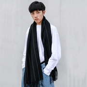 Khăn quàng cổ thương hiệu nam Tide mùa thu và mùa đông Hàn Quốc của thủy triều hoang dã đơn giản nam cổ áo trẻ em cashmere