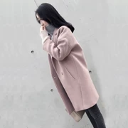 Phụ nữ Hàn Quốc xs nhỏ nhắn cộng với phân bón để tăng áo len nữ len nhỏ người đàn ông áo dài ulzzang - Trung bình và dài Coat