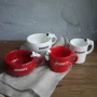 W1962 Xuất khẩu chó đậu phộng Nhật Bản Snoopy Series Bữa sáng Cup Cup Bột yến mạch Series Red White Cup Cup - Tách bình tập hút