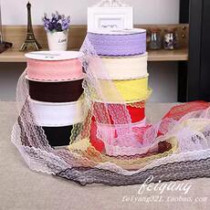 Материалы для рукоделия 新款4.5cm宽蕾丝花边带50码 丝带 蝴蝶结