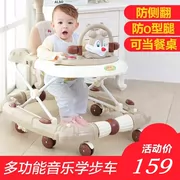 Baby Walker 6 7-18 tháng bé chống rollover đa chức năng tay đẩy có thể ngồi nam và nữ âm nhạc hỗ trợ chân xe