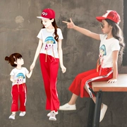 Váy mẹ mùa hè 2019 mới phù hợp với phụ huynh và trẻ em ngày lễ thời trang Hàn Quốc gia đình váy đầm xuân hè - Trang phục dành cho cha mẹ và con
