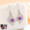 925 sterling silver with you in the heart (purple)+rose gift box