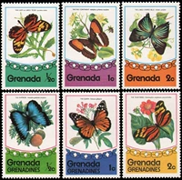 Хорошие 099 Новые иностранные марки Зеленые нада насекомого бабочки цветы (6) [зеленый нада]