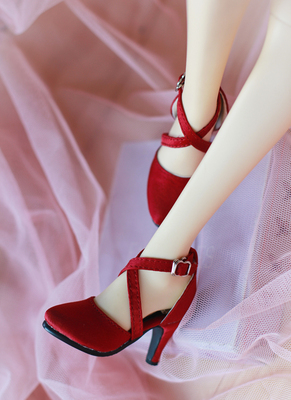 taobao agent [Hua Ling] SD16/GR/Ghost Family Girl/DD silk brocade cross with single shoes 1/3bjd high heel