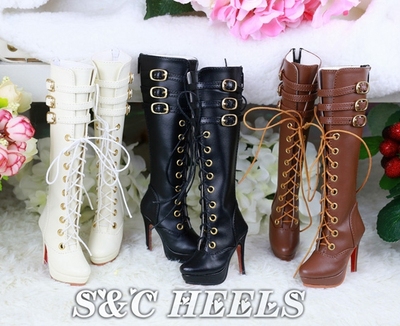 taobao agent Agent [S & C] SD16/GR/DD 1/3BJD ultra -high heels black and white brown classic British Martin boots