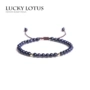 Vòng đeo tay Luckylotus Blue Sandstone Amethyst Sand Gold Pearl Transfer Nam và nữ Cặp đôi Phụ kiện Vòng tay pha lê vòng tay đá