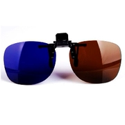 Kính cận thị đặc biệt 3D cận thị treo kính cận âm thanh nổi 3D cận thị (nâu + xanh) - Kính khung