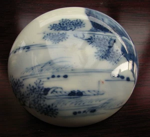 Qingguangxu Blue и White Lid Lid