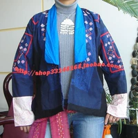 Qingcang старая вышивка вышивала, вышитая ручная вышитая одежда цветочные саженцы